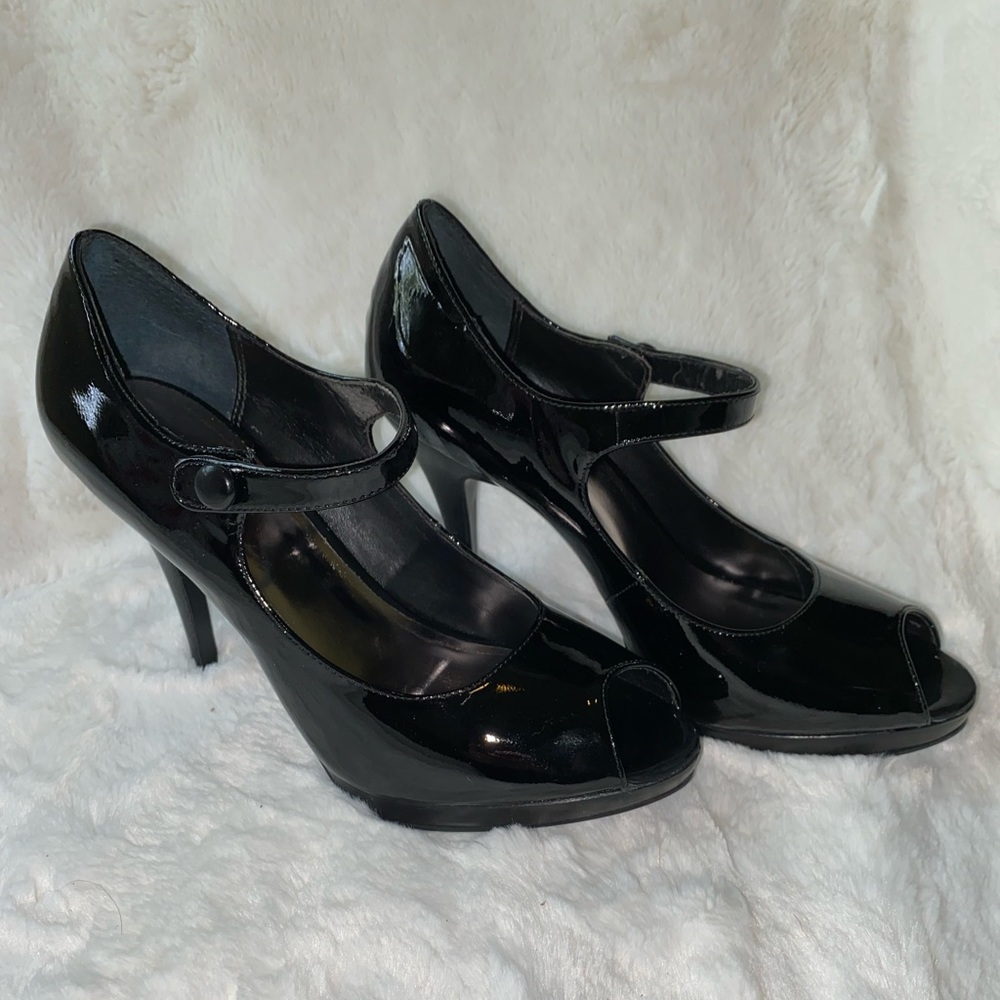 ALFANI Chantal Mary Jane Peep Toe Heels 6.5M